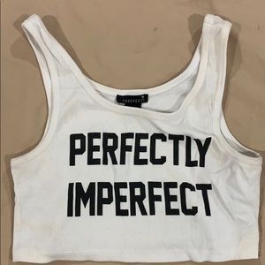 COPY - Perfectly imperfect white crop top tank top